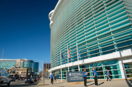 Outside of the Cook DeVos Building